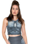 Nighthawk Grey Crop Top