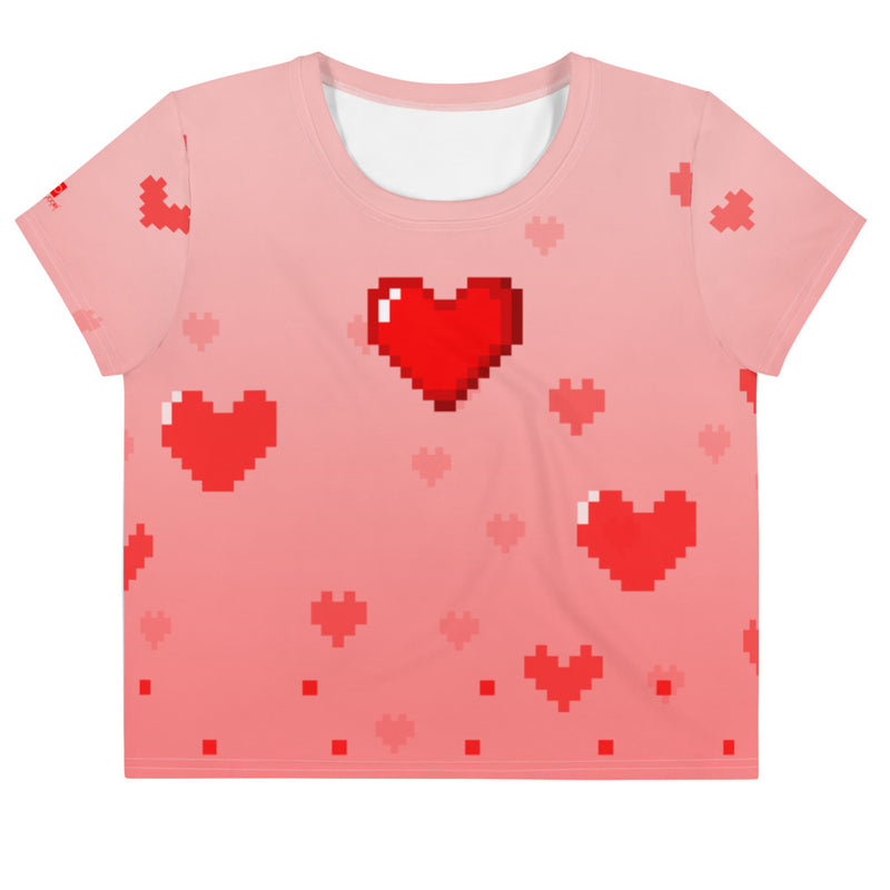 Pixelated Love Loose Crop Top